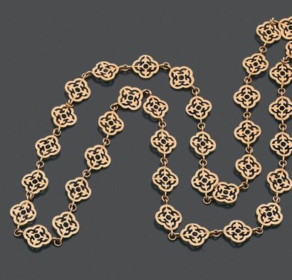 Sautoir en or jaune 18K (750), formé de maillons...