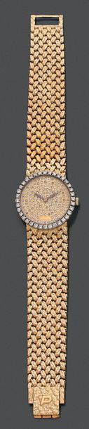 Montre bracelet de dame en or jaune 18K (750)....