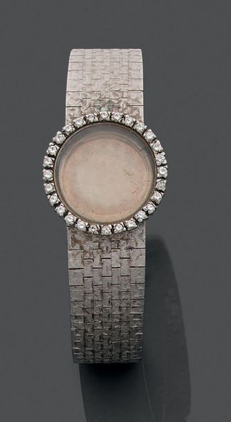 Boîtier et bracelet de montre en or gris...