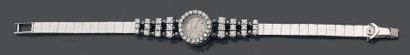 Montre bracelet de dame mécanique en or gris...