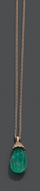 Pendentif en or jaune 18K (750), la monture...