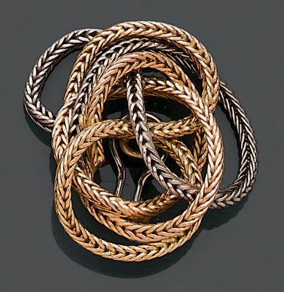 Clip d'oreille en or jaune 18K (750), et...