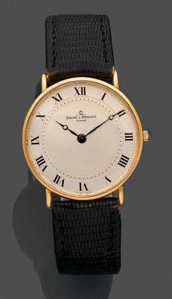 Montre en or jaune 18K (750), le boîtier...