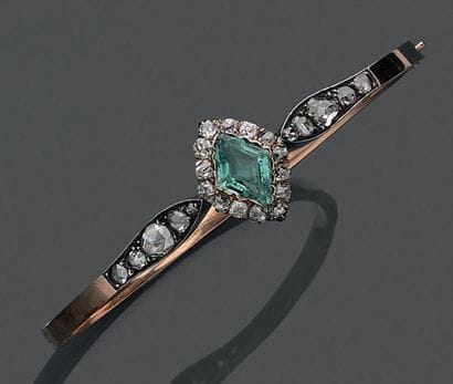 Bracelet jonc ouvrant en or jaune 18K (750)...