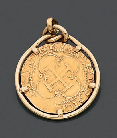 Pièce en pendentif, ESPAGNE-ROYAUME D'ESPAGNE.
Jeanne...