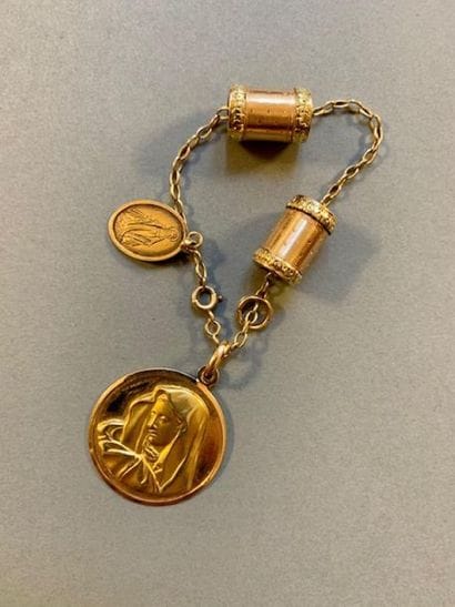 Fine chaîne de poignet en or jaune 18K (750)....