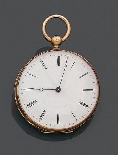 Montre de gousset en or jaune 18K (750),...