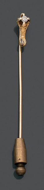 Épingle à cravate en or jaune 18K (750),...