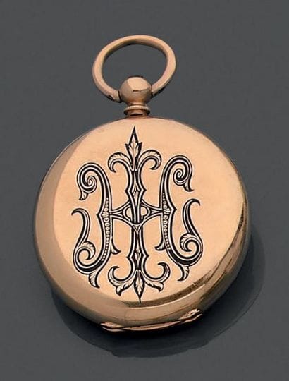 Montre de col en or jaune 18K (750), le boîtier...