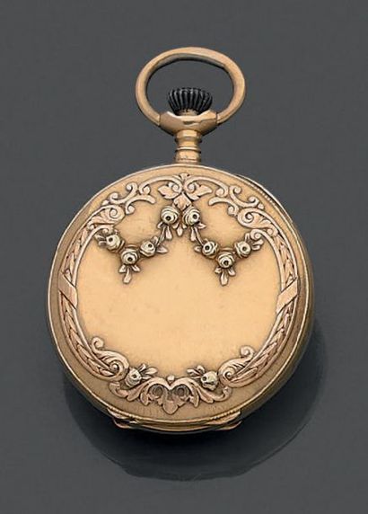 Montre de col en or jaune 18K (750), le boîtier...