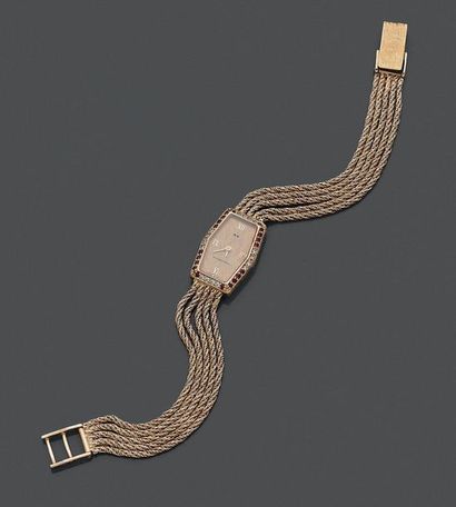 Montre bracelet de dame en or jaune 18K (750),...