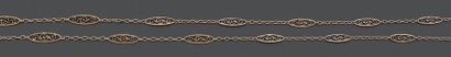 Sautoir en or jaune 18K (750), les maillons...