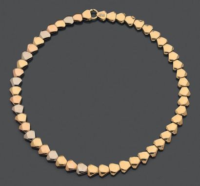 Tour de cou articulé en or jaune 18K (750),...