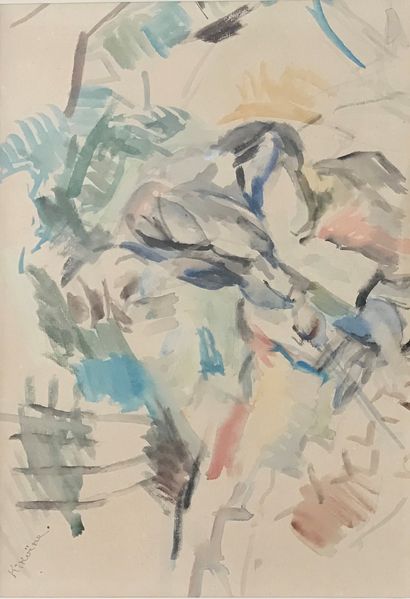 Michel KIKOÏNE (1892-1968) :
SEATED FISHER....