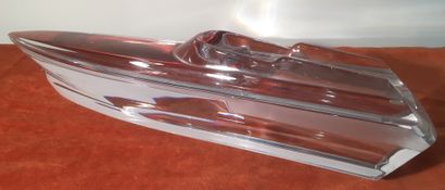 DAUM France : HORS-BORD.
Crystal sculpture,...