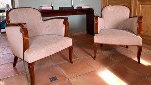 Dans le goût de LELEU.
Paires de fauteuils...
