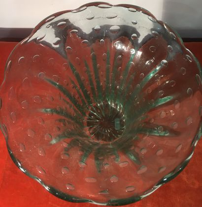 MURANO, BAROVIER et TOSO.
Ribbed vase and...