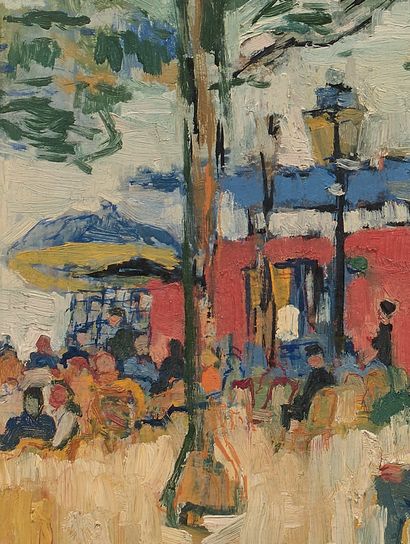 Fikret MOUALLA (1903-1967) :
IN A PARK 
Oil...