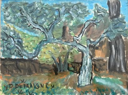 Pierre DEVRAIGNE :
LANDSCAPE WITH OLIVE Trees....