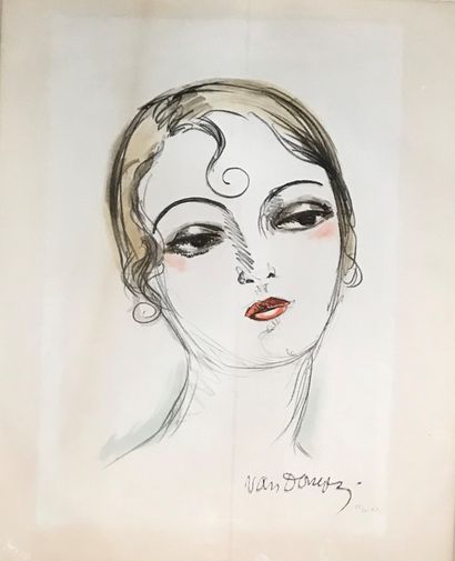 Kees VAN DONGEN (1877-1968) :
WOMAN'S PORTRAIT....