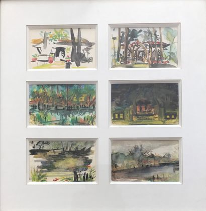 Ecole moderne :
LANDSCAPE. 
 A suite of six...
