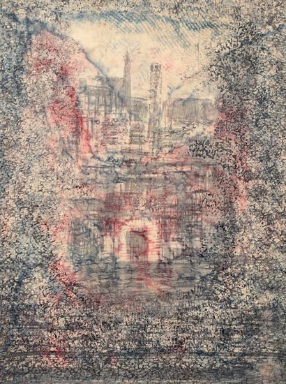 Henri PFEIFFER (1907-1994) :
THE CITY. 
Watercolour...