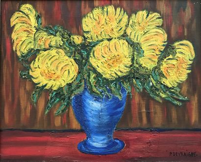 Pierre DEVRAIGNE :
YELLOW FLOWERS IN A BLUE...