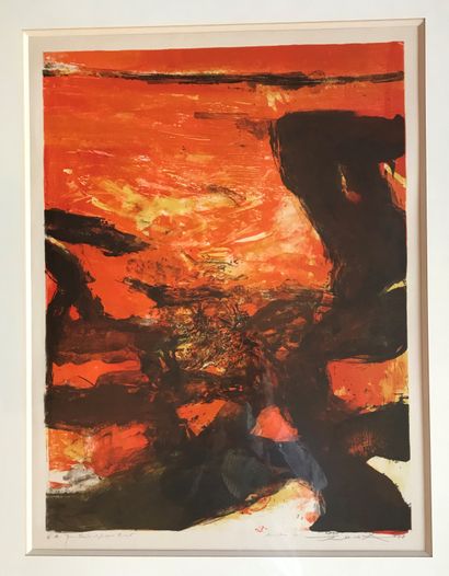 ZAO WOU-KI (1921-2013) :
COMPOSITION. 
Lithograph...