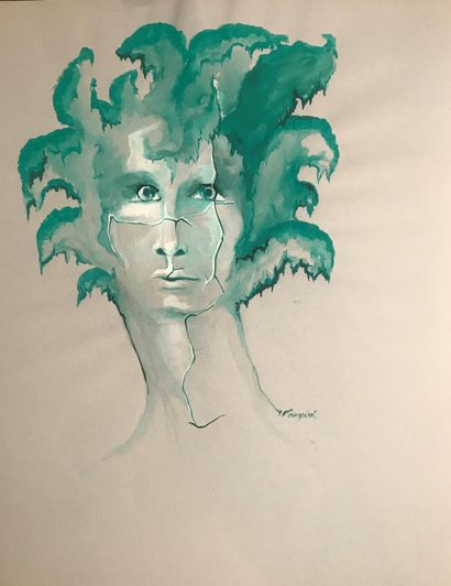 ATELIER JACQUES FOUGEIROL
Set of three gouaches:...
