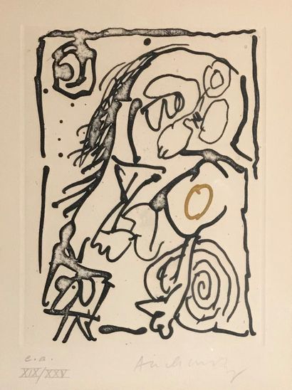 Pierre ALECHINSKY (né en 1927) :
COMPOSITION....