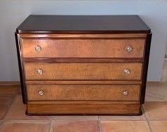 Commode en placage de frêne et placage de...