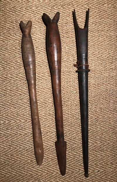 Set of three large NUNA/MARKA flutes, Burkina...