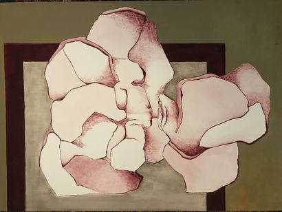 ATELIER JACQUES FOUGEIROL
ROSE FACE. 
Gouache,...