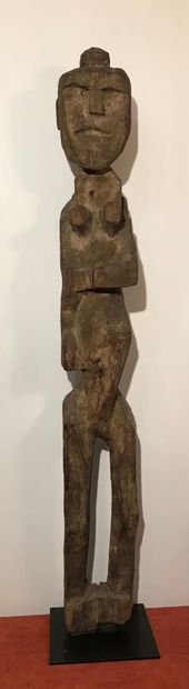 Large wooden sculpture. Nepal. 
H.: 126 ...