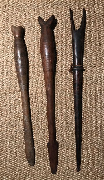 Set of three large NUNA/MARKA flutes, Burkina...