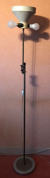 Floor lamp, the tubular metal shaft in two...