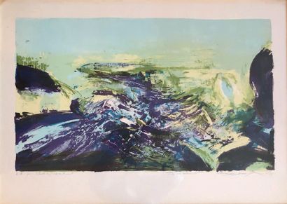 ZAO WOU-KI (1921-2013) :
COMPOSITION. 
Lithograph...