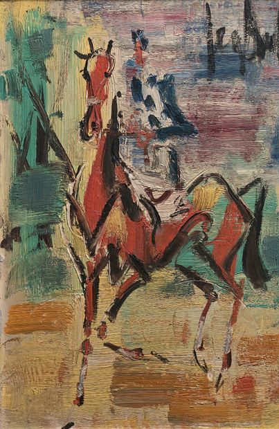 GEN Paul (1895-1975) :

RIDER. 



 Oil on...