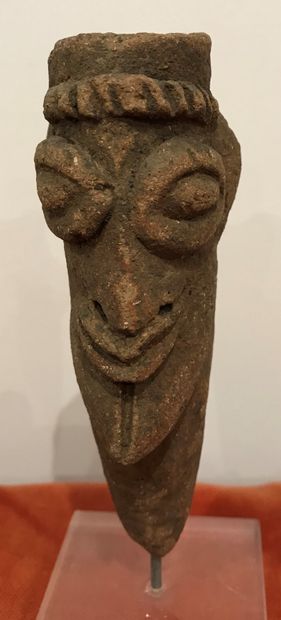 Terracotta cult head. 
KOMA culture, Komaland,...