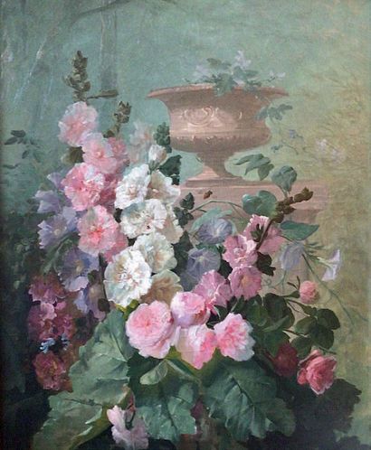 Jacob PETIT (1796-1868) :
ROSES TRÉMIÈRES...