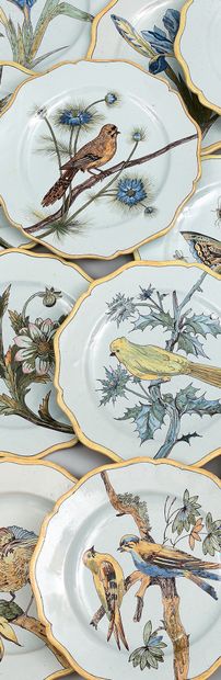 Suite of fifteen plates called Botanicals,...