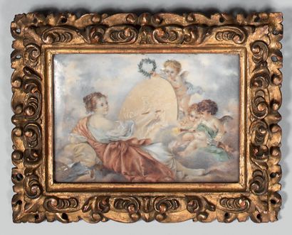 Rectangular miniature representing an allegory...