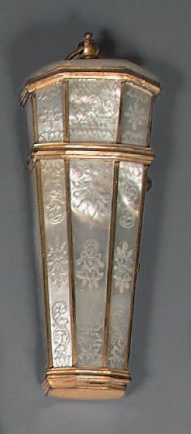 Case, the ormolu frame decorated with mother-of-pearl...
