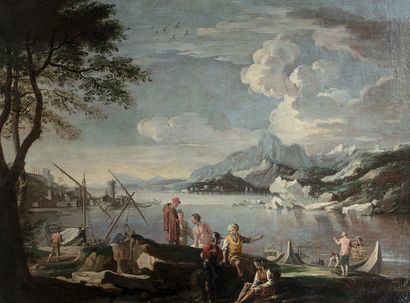 École ITALIENNE, dans le goût de Salvator...