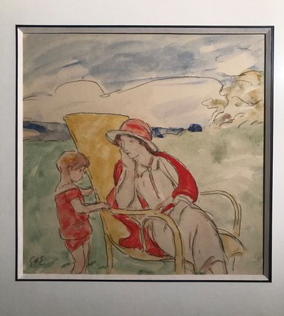 Georges d'ESPAGNAT (1870-1950) :
MÈRE ET...