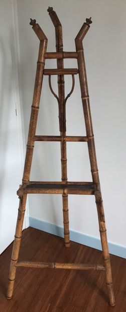 Bamboo easel, lacquered shelf in the Japanese...