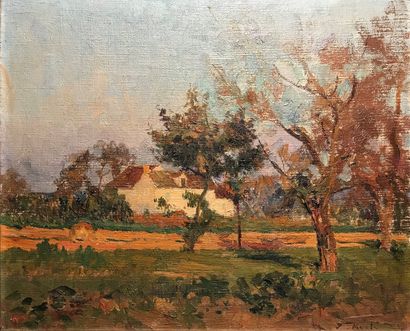 Paul MESLÉ (1855-1929) :
MAISON DANS LES...