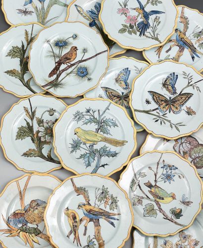 Suite of fifteen plates called Botanicals,...