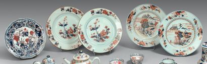 CHINE, Compagnie des Indes - XVIIIe siècle.
Deux...