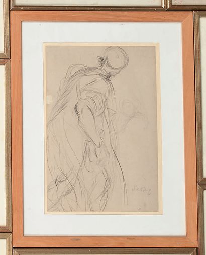 Alfred DEHODENCQ (1822-1882) :
MOROCCO.
Charcoal,...